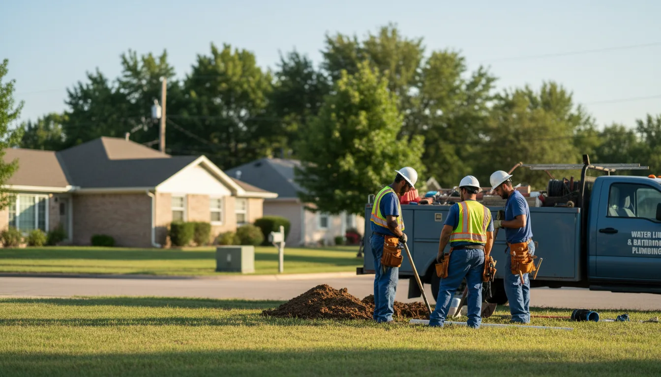 Residential water line and bathroom plumbing service in Woodson, IL
